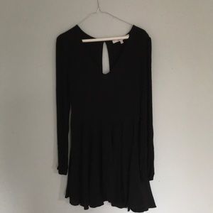 Black Crepe Mini Dress